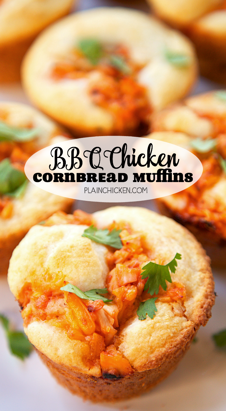 BBQ Chicken Cornbread Muffins Plain Chicken