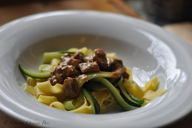 Papardelle cu zucchini si hribi