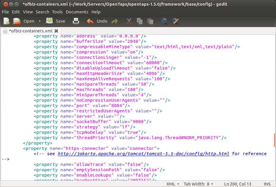 Tomcat xml