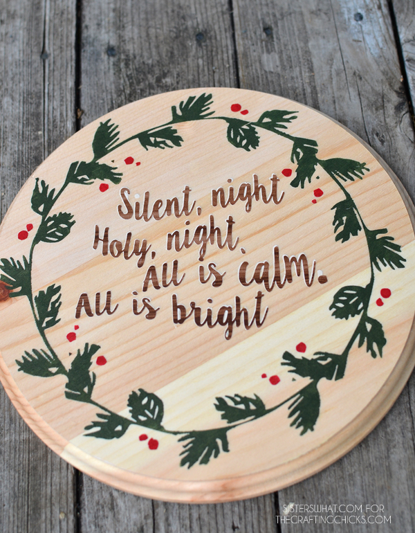 Silent Night Wood Plaque and Printable