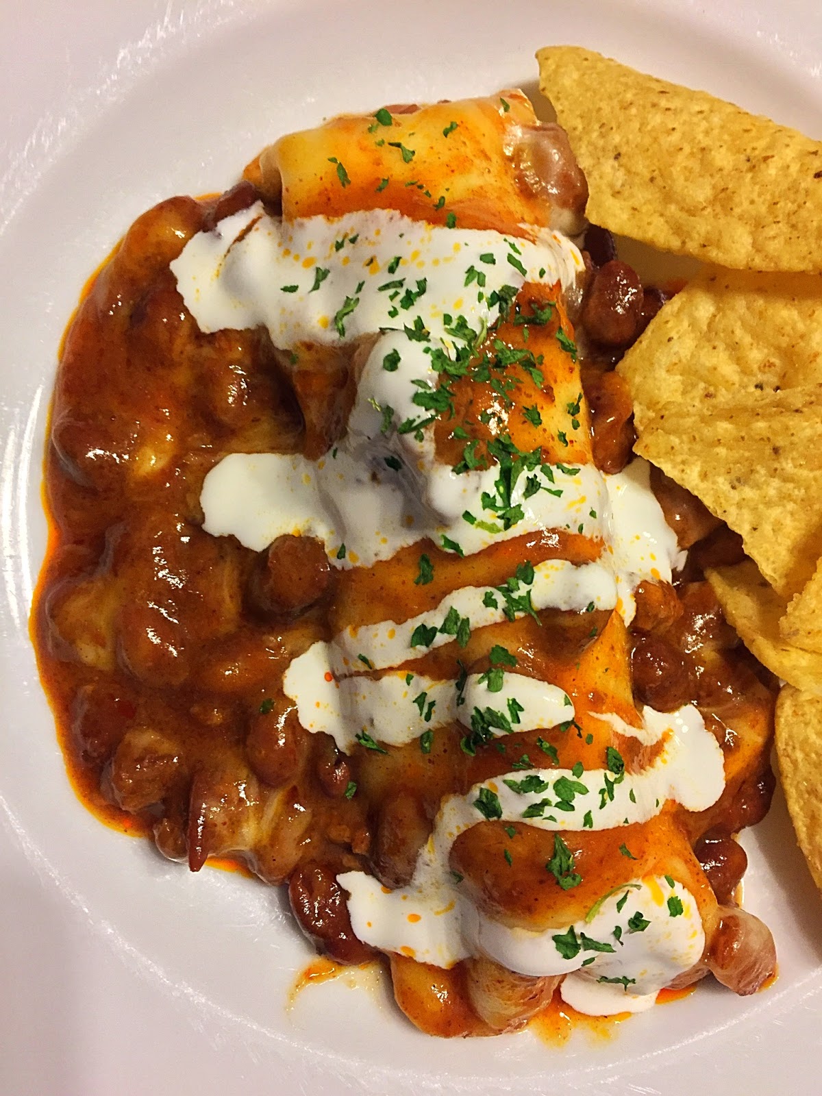 SourdoughNative Baked Chili Cheese Hot Dog Burrito Bake
