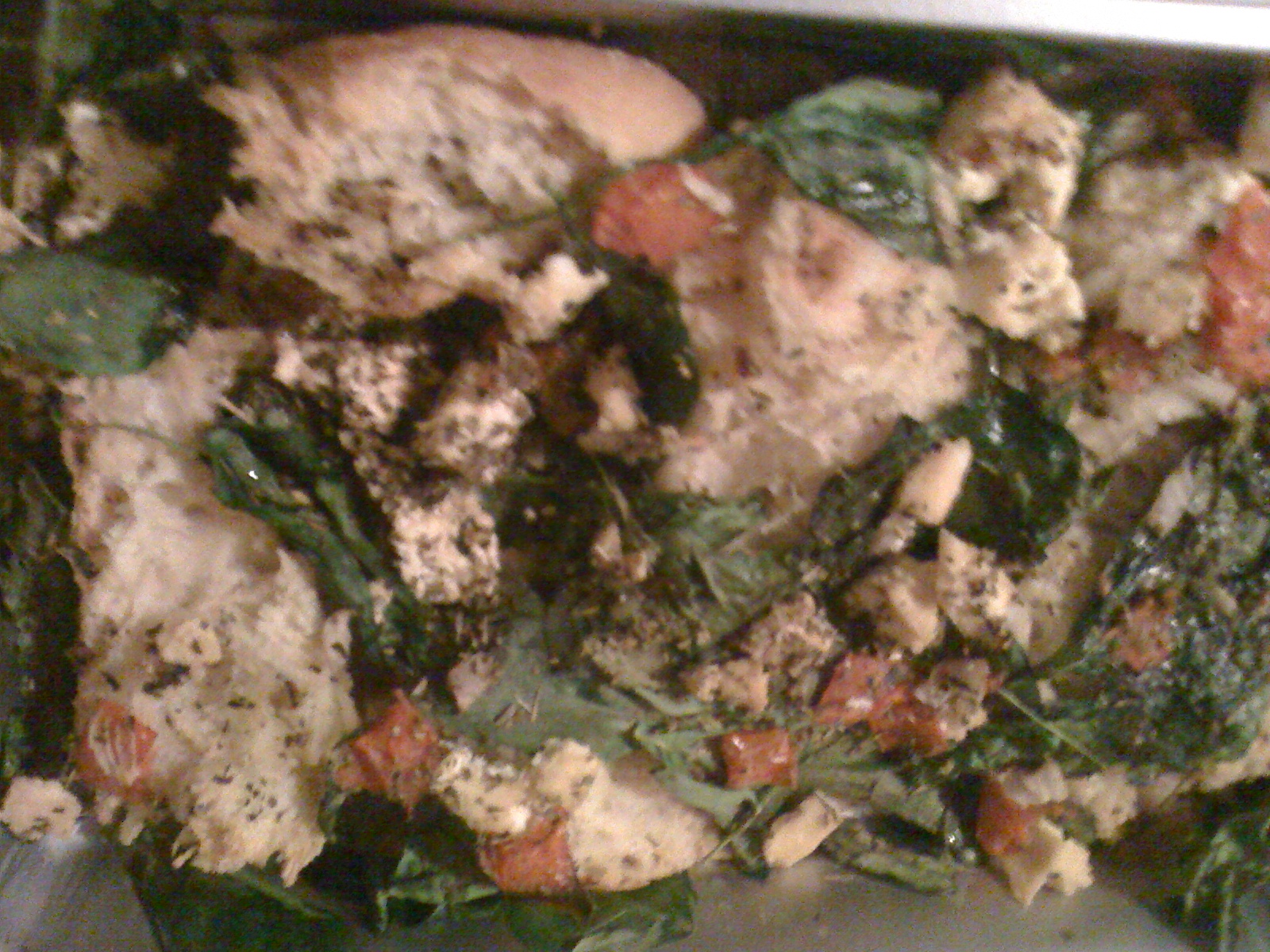 AfroVeganChick Vegan Spinach, Tomato, And Tofu Bread Pudding