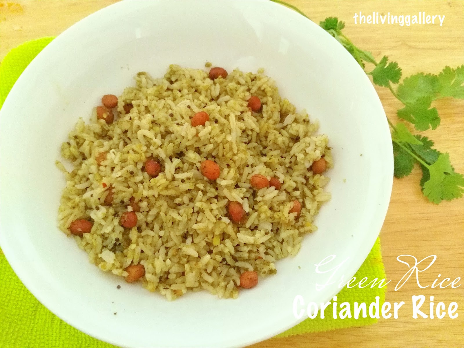 GREEN RICE/CORIANDER/CILANTRO RICE