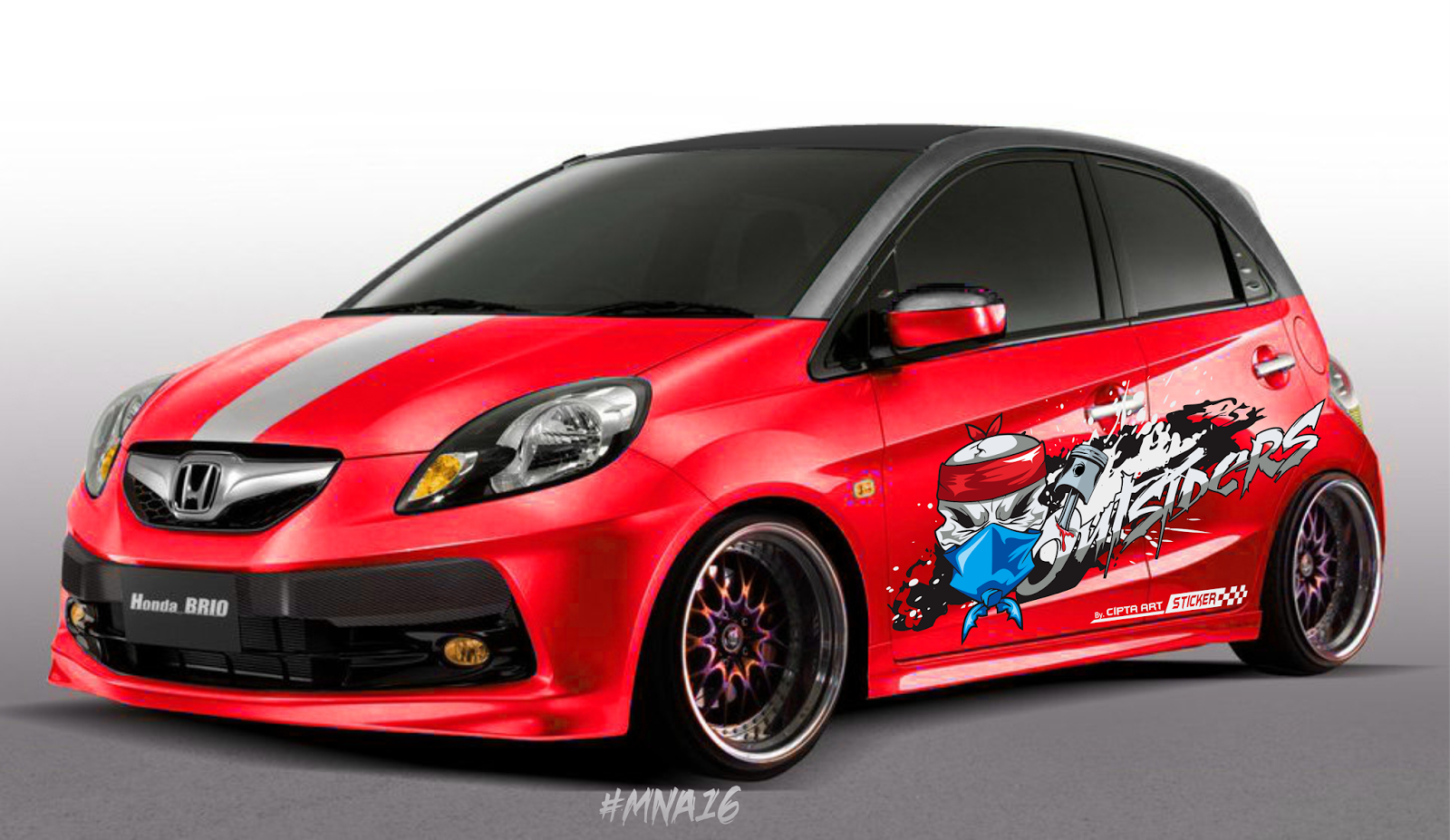 MODIFIKASI STICKER HONDA BRIO WELCOME TO CIPTA ART STICKER