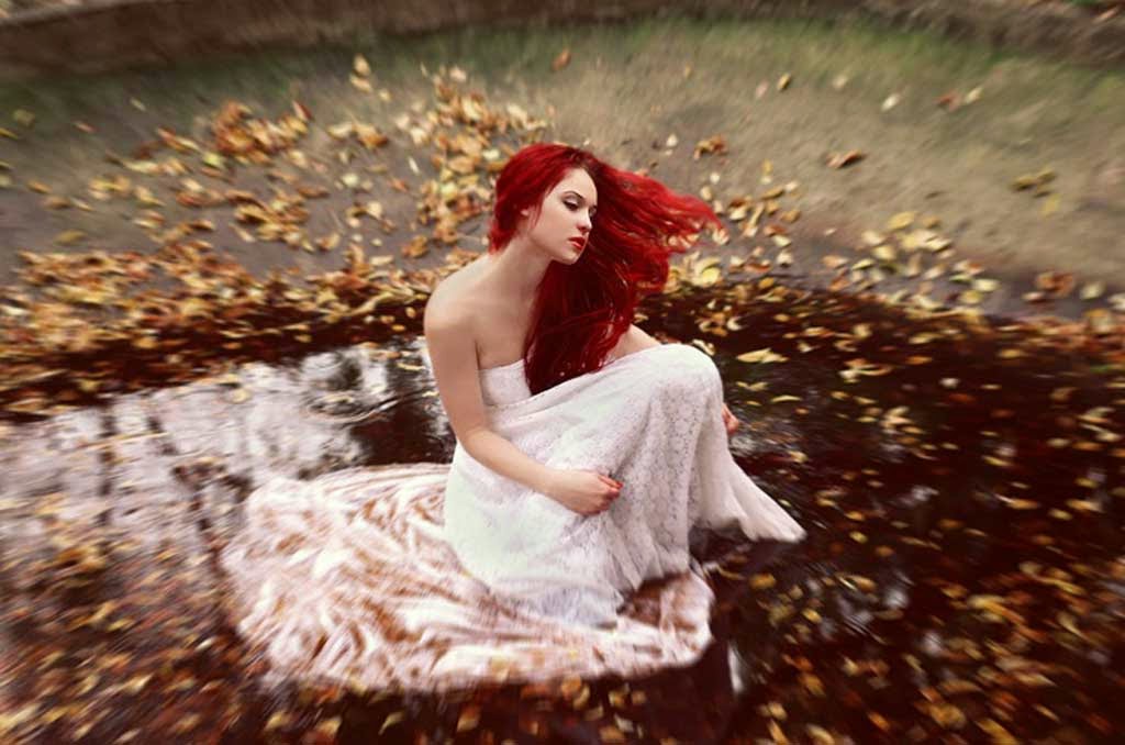  Beautiful Red Hair Female Model Image
