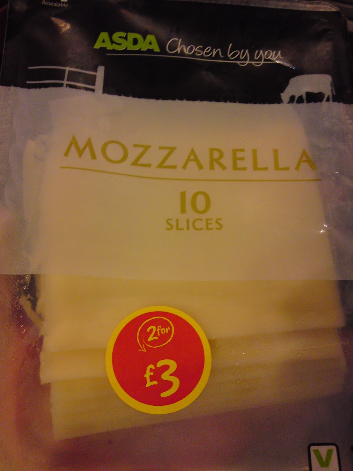 Lactose Free UK Asda Mozzarella Cheese Slice safe cheese