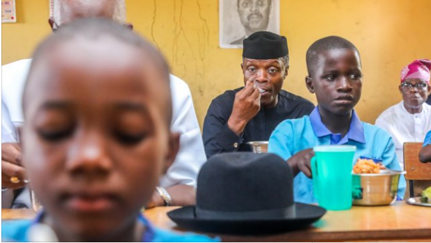 Image result for Nigeria's school feeding programme will be the largest in Arica - Osinbajo