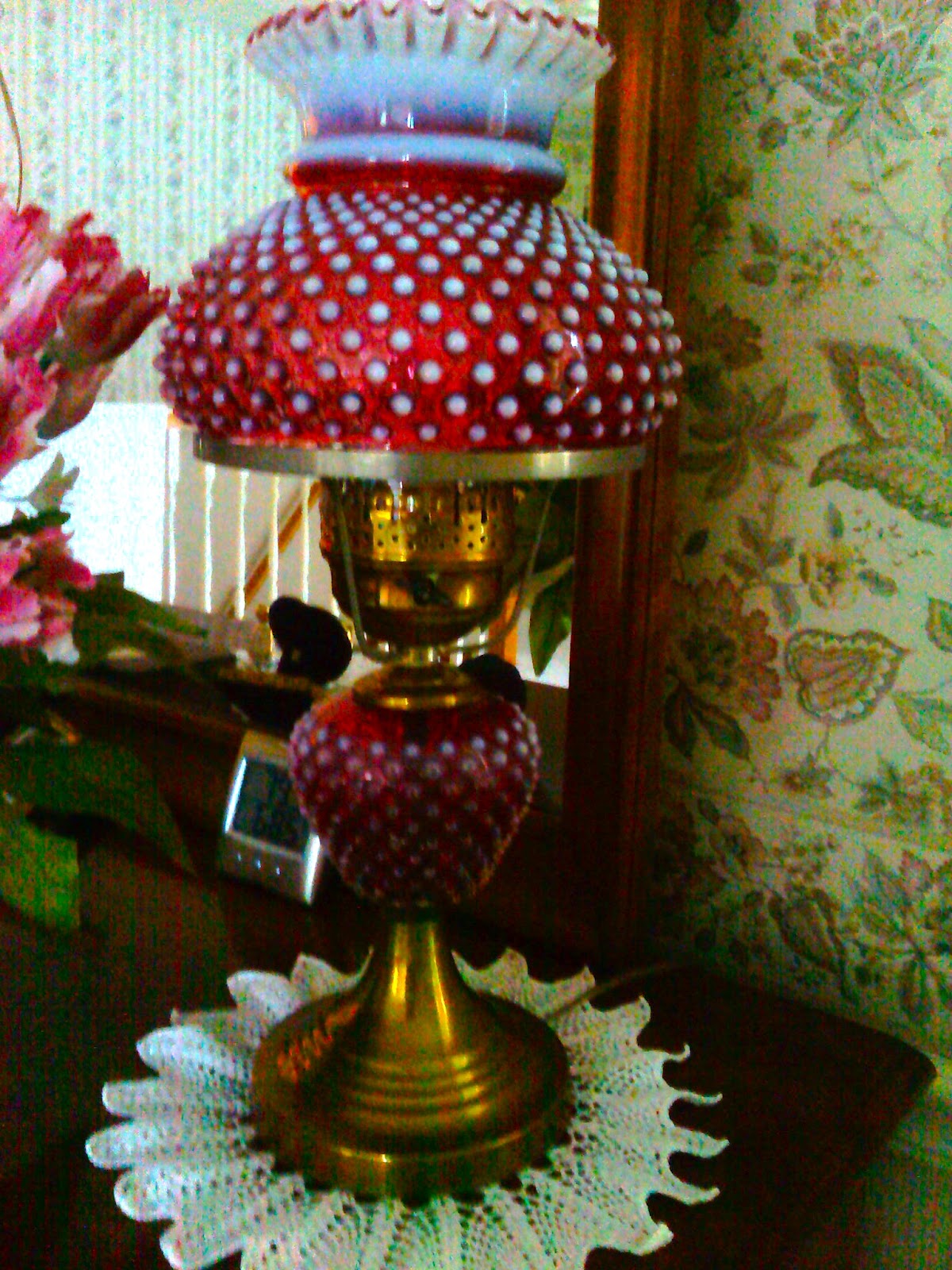 Antique Treasures Hobnail Lamp