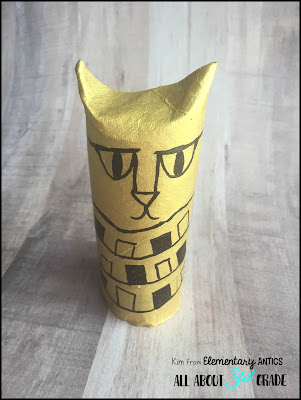 Paper tube Egyptian cat mummies are a fun and easy craft activity to supplement your unit about Ancient Egypt!