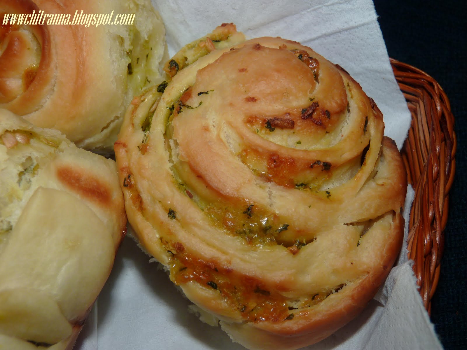 Chitranna Garlic Cheese bread Rolls