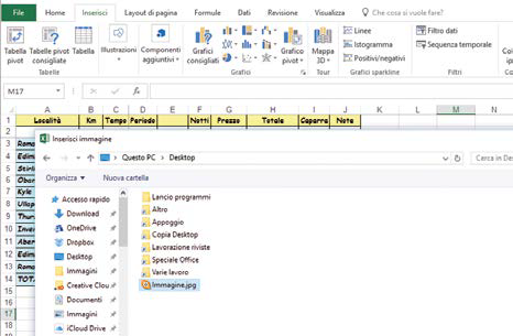 Come aggiungere immagini, grafici e link in Excel