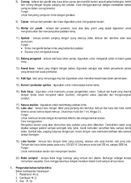 Dunia Rieta: Pengenalan Alat dan Bahan di Laboratorium Kimia