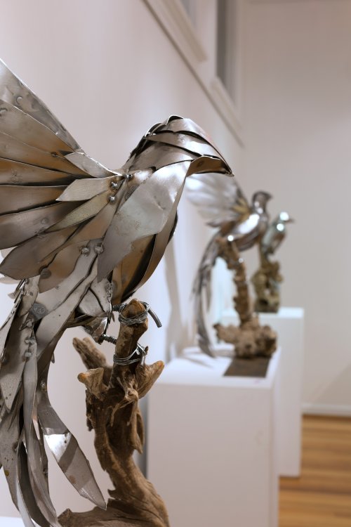 As esculturas de animais metálicos de Georgie Seccull Georgie Seccull arte esculturas metálicas de animais sucata