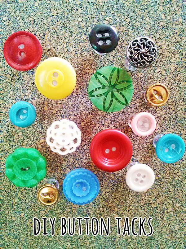 Thrifty Part of Town DIY Spicing Up Tacks With Vintage Buttons