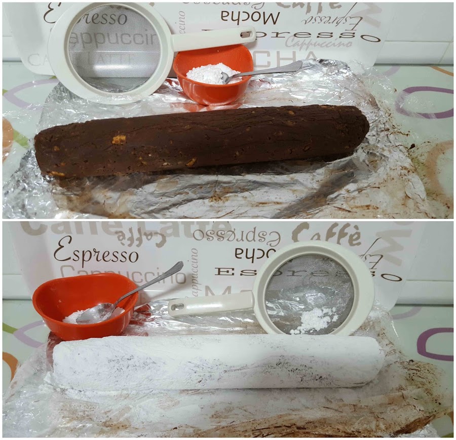 Paso a paso salchichon de chocolate