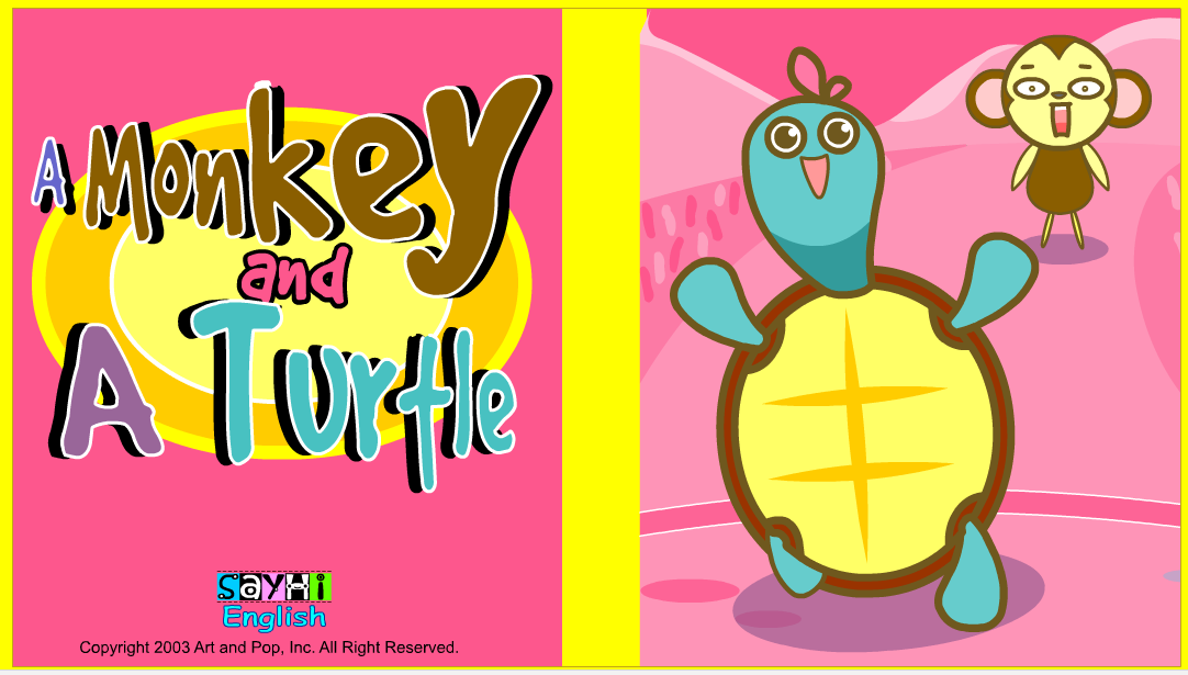 English Peques Story The monkey and the turtle