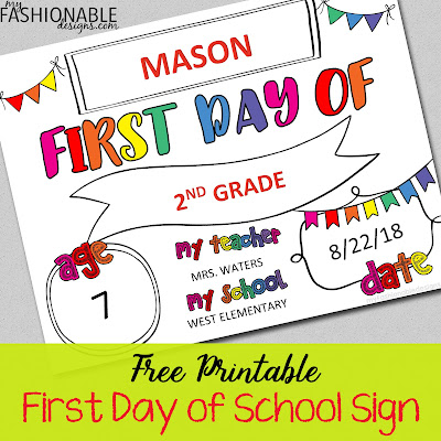 My Modern day Ideas: Totally free Printable Very first Working day of College or university Symptoms picture relating to Printable First Day of School Sign titled My Modern-day Options: Free of charge Printable Initial Working day of University Signs and symptoms