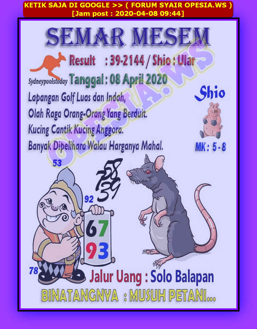 1 New Message Kode Syair Sydney 8 April 2020 Forum Syair Togel Hongkong Singapura Sydney 1 New Message Kode Syair Sydney 8 April 2020 Forum Syair Togel Hongkong Singapura Sydney