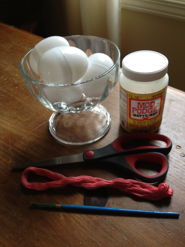 Madeline Lewis Monday Craft Modge Podge Wrapped Easter Eggs