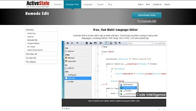 Komodo IDE, Source Code Editor