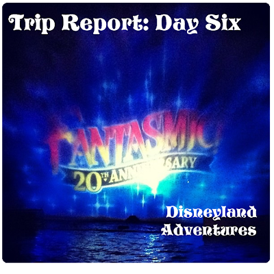 Trip Report - Day Six - Disneyland Adventures and Fantasmic Party Trip Report - Day Six - Disneyland Adventures and Fantasmic Party