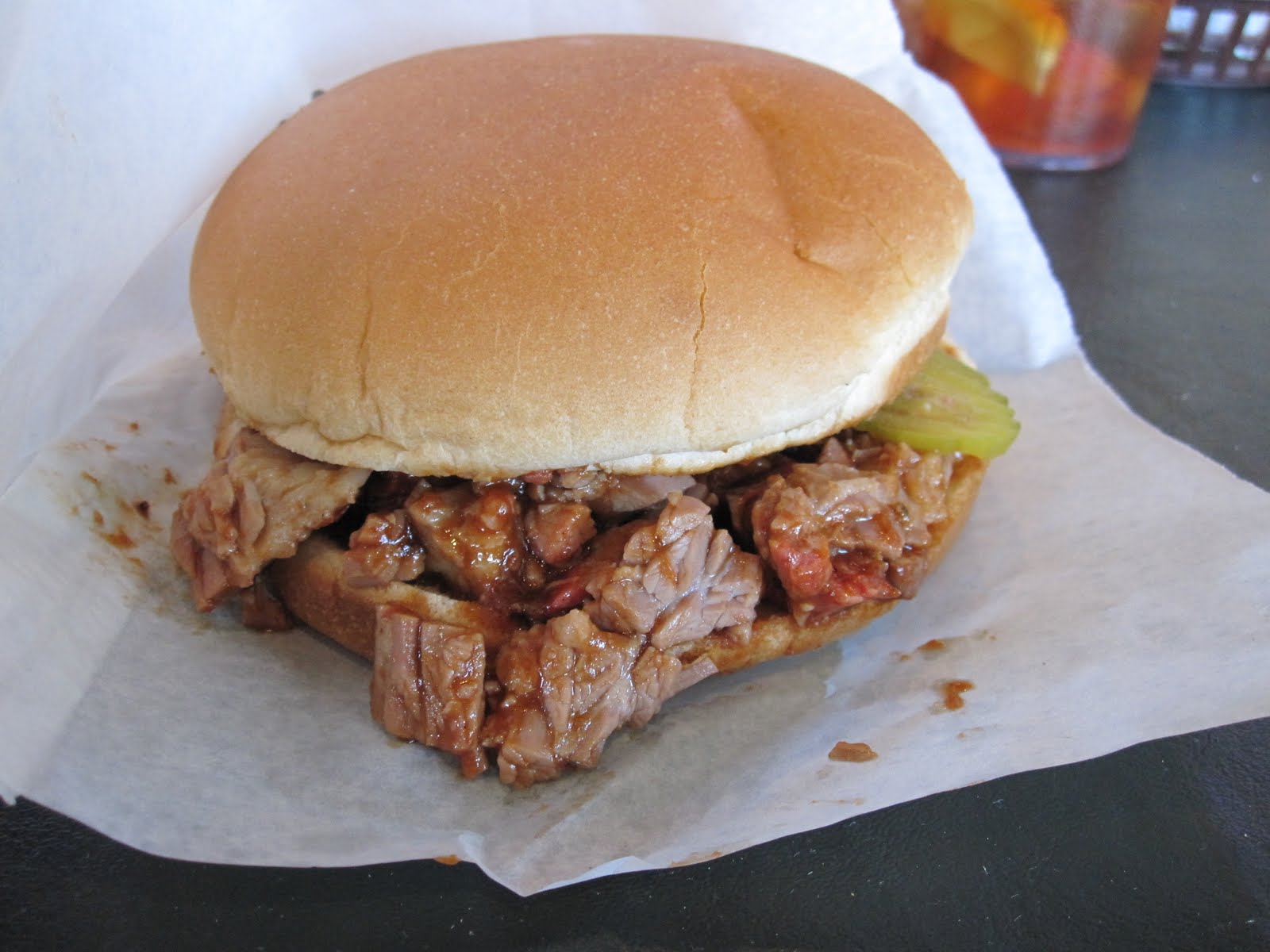 Man Up Tales of Texas BBQ™ Chickenthigh & choppedbeef sandwiches at