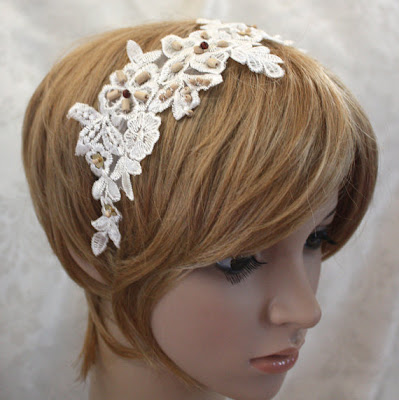 Gail Carriger's New Acquisition ~ Lacy Evening Headband