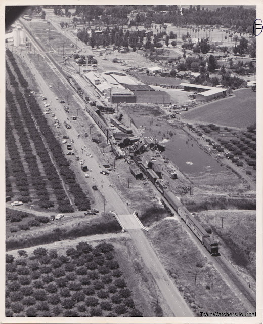TrainWatchersJournal Santa Fe Wreck Planada, California June 23, 1953