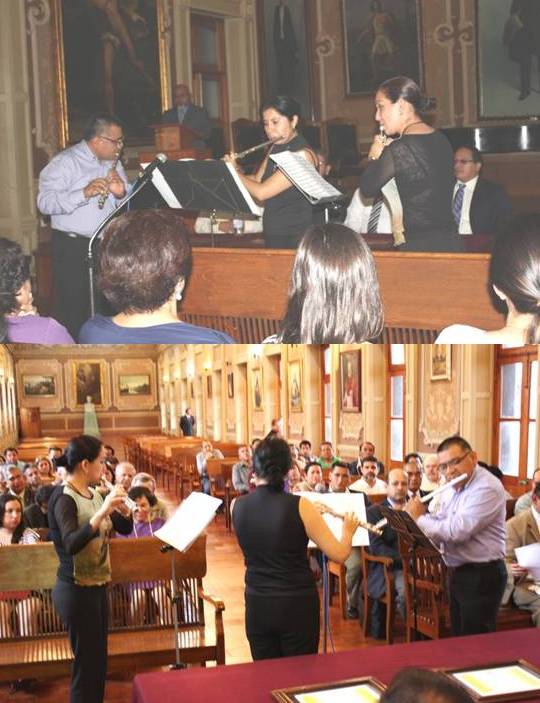 DIRECCIÓN DE ACTIVIDADES ARTÍSTICAS SEV Trío de Flautas se presentó en