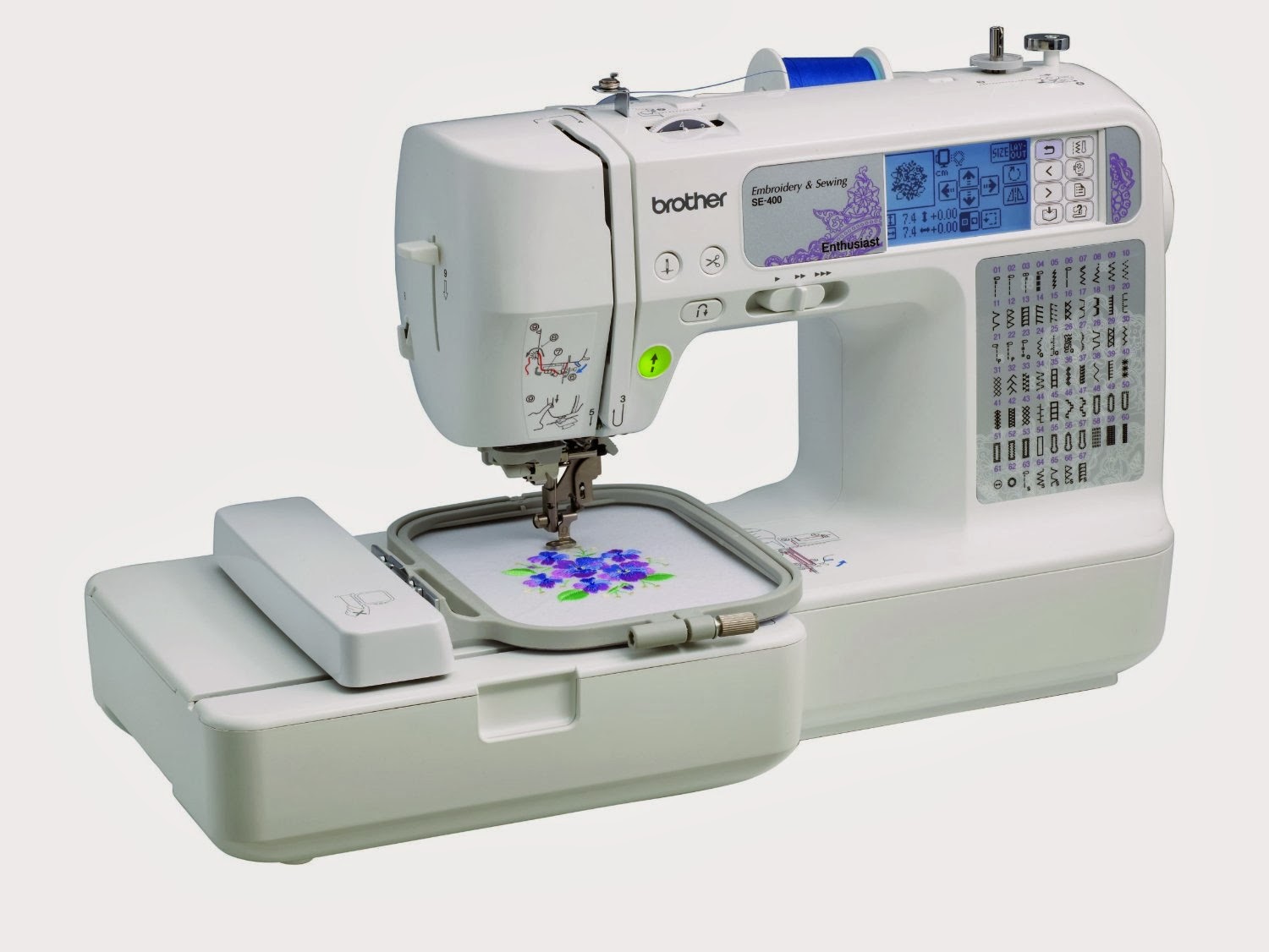 Preview Brother SE400 Combination Computerized Sewing and 4x4 Embroidery Machine Ispecification