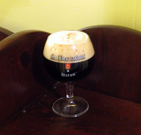 American Dubbel in a St. Bernardus Tulip.