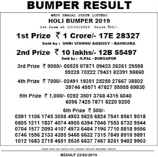 holi bumper west bengal 2025