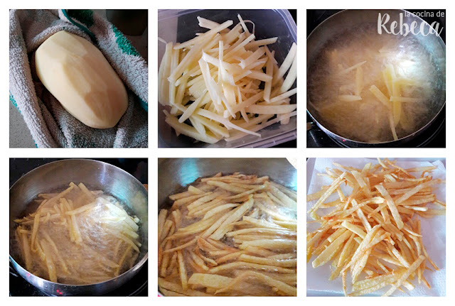 Receta de secreto ibérico con salsa de mostaza: las patatas paja
