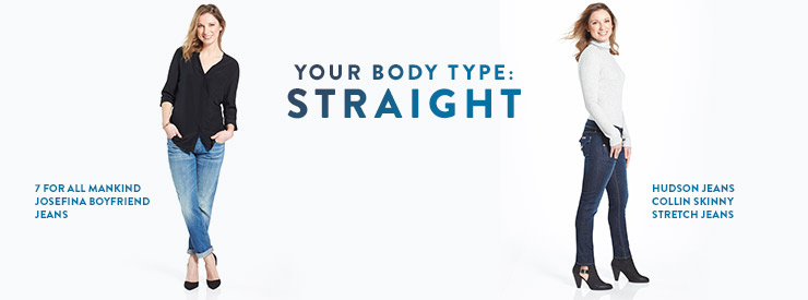 how to dress a straight body type