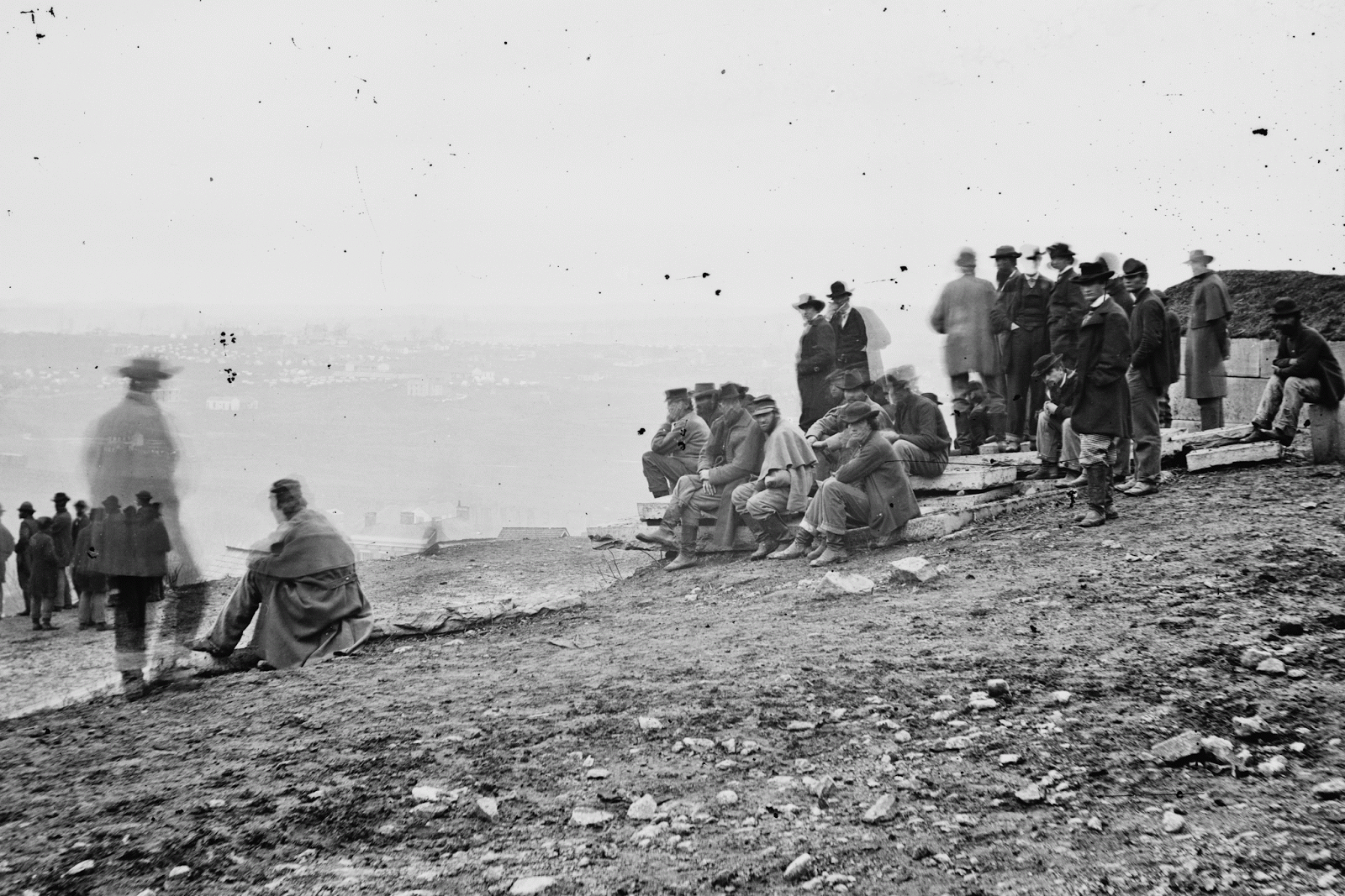 The Chubachus Library of Photographic History A Group of Union Soldiers and Civilians Watching