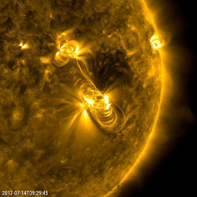Llamarada Solar de 14 de julio con eyección de masa coronal
