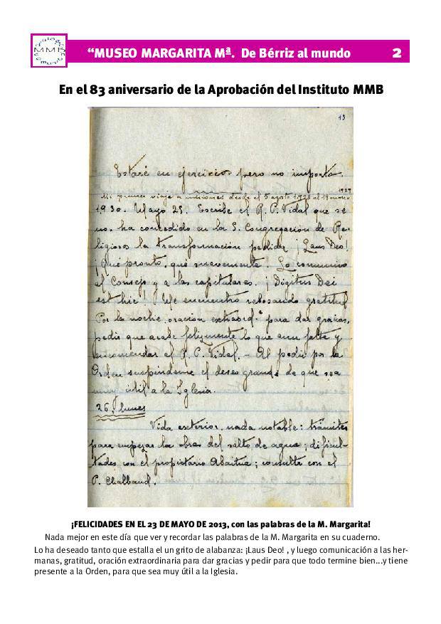 COMUNIDAD MATURANA MARGARITA MARÍA