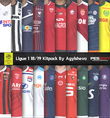 PES 2017 Ligue 1 Kitpack by Agylsheva Season 2018/2019