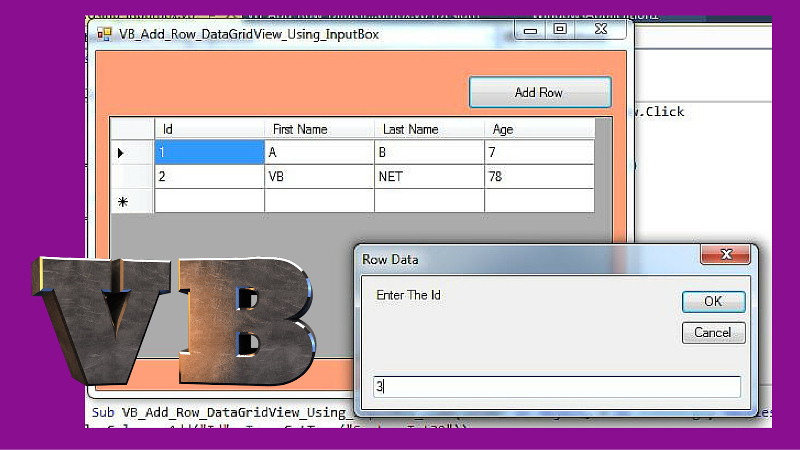 Vb Net How To Add A Row To Datagridview From Inputbox In Vb Net C Hot Sex Picture