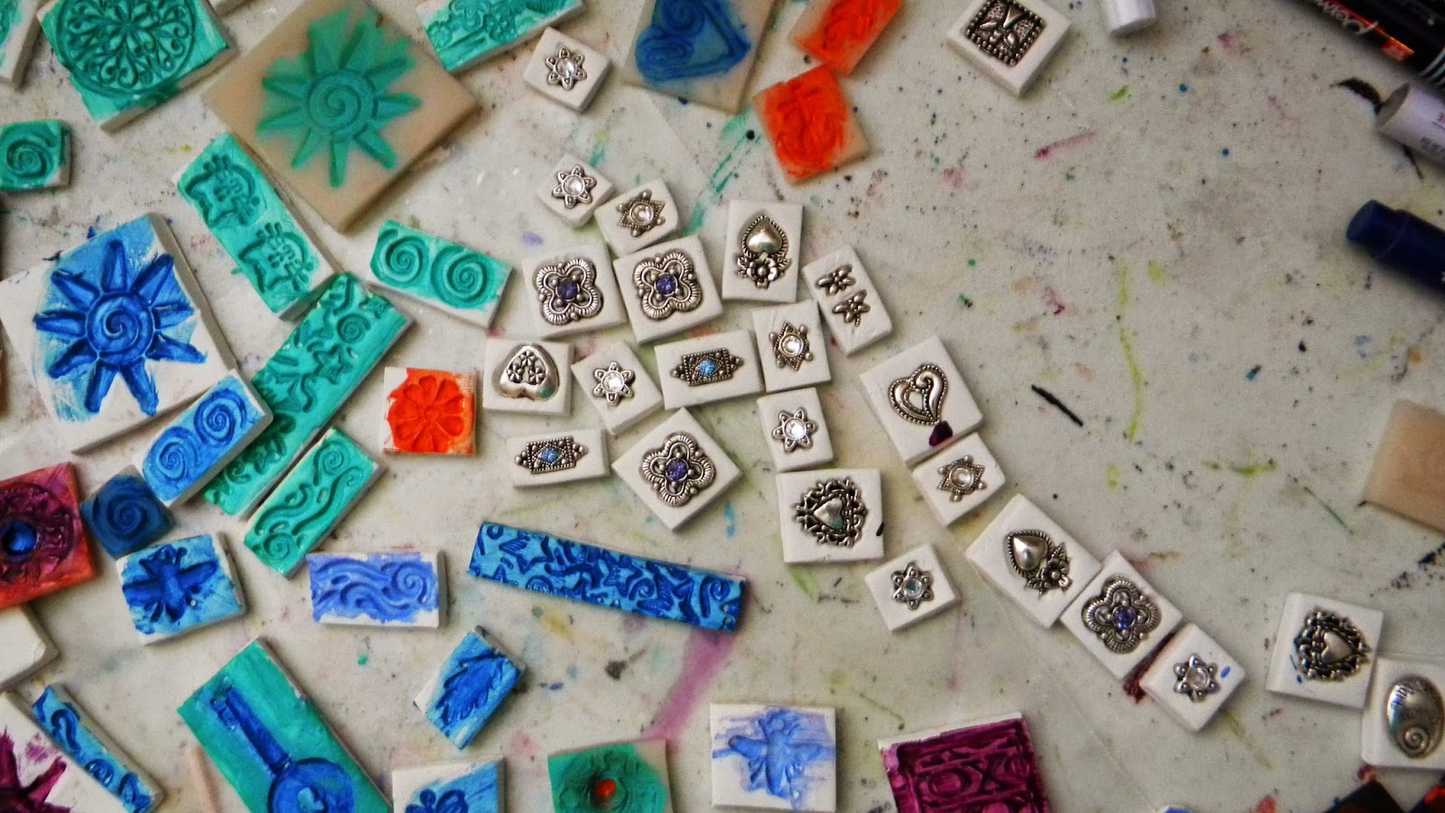 Greene Earth Originals Free tutorial! Polymer clay mosaic tiles galore...