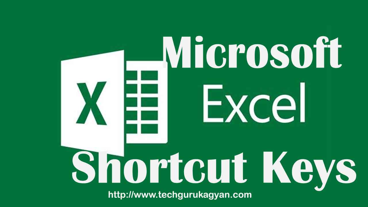 shortcut keys for excel pdf