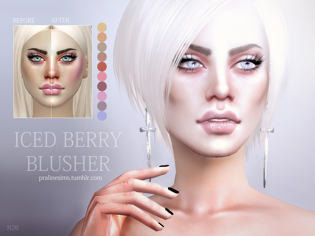 Sims 4 Ccs The Best Highlighting And Contouring Blusher By Pralinesims
