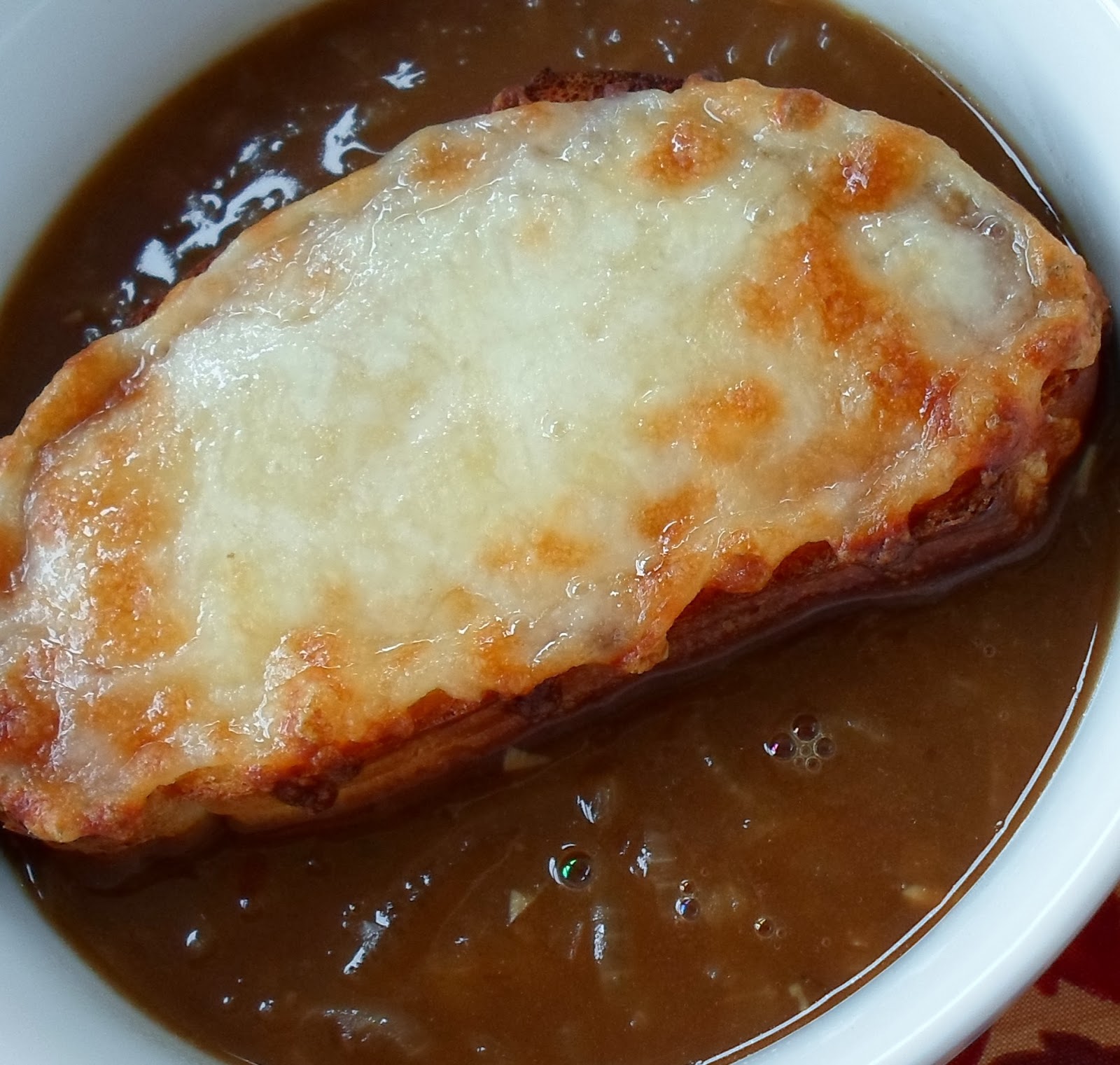 Happier Than A Pig In Mud French Onion Soup for One