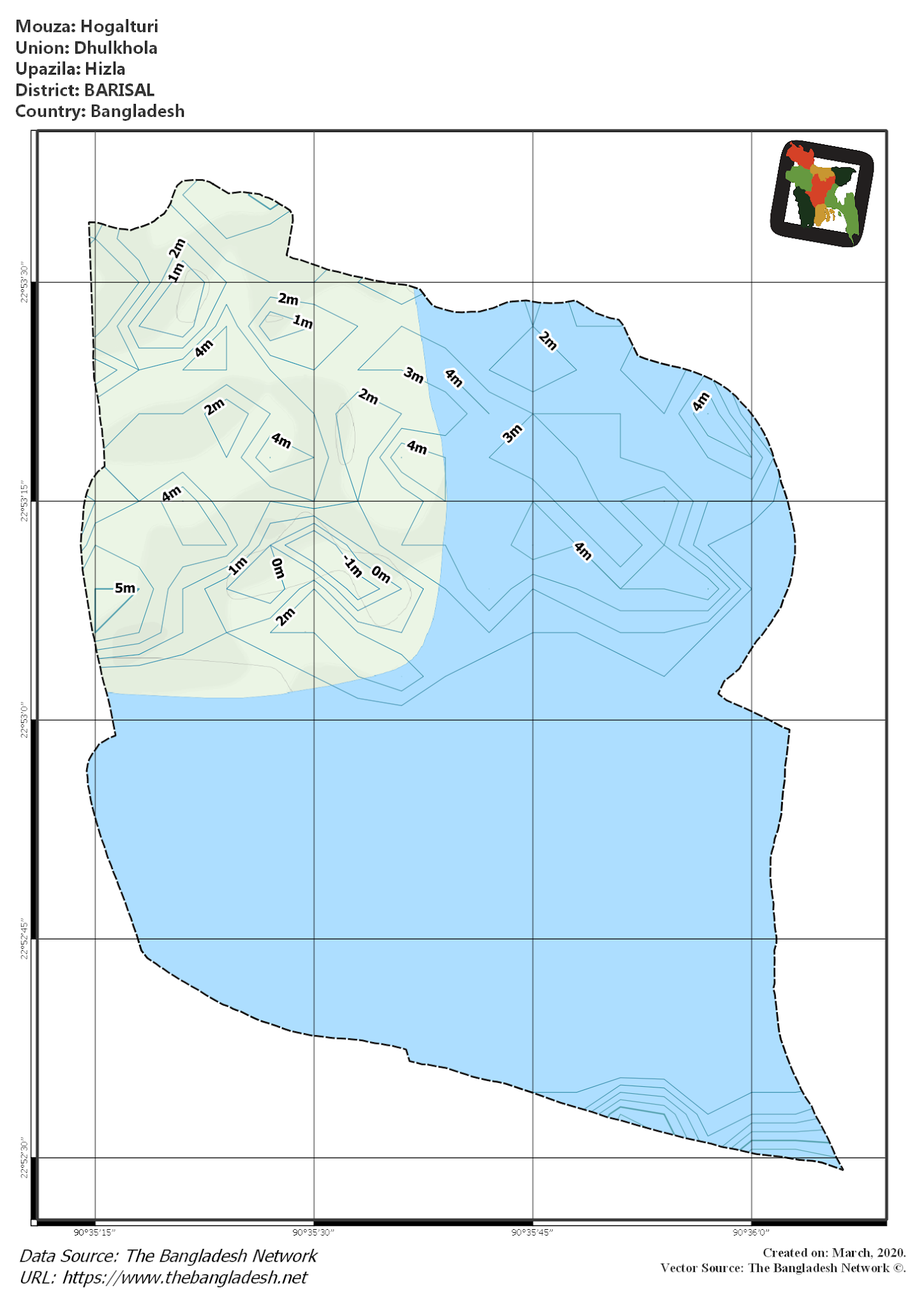 Map of Hogalturi Mouza of Hizla Upazila, BARISAL Map of Hogalturi Mouza of Hizla Upazila, BARISAL, Bangladesh.