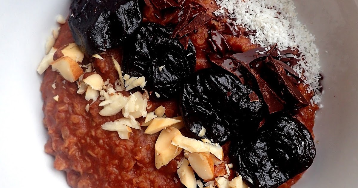 HEALTHY YORKSHIRE Chocolate millet flakes porridge, idea for breakfast.