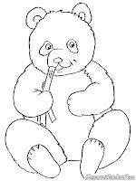 Mewarnai Gambar Anak Panda Yang Lucu Sedang Makan