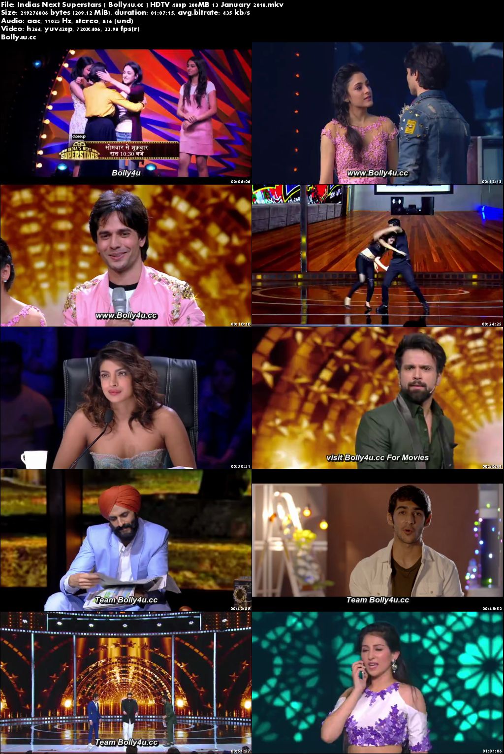 Indias Next Superstars HDTV 480p 200MB 13 January 2018 Download