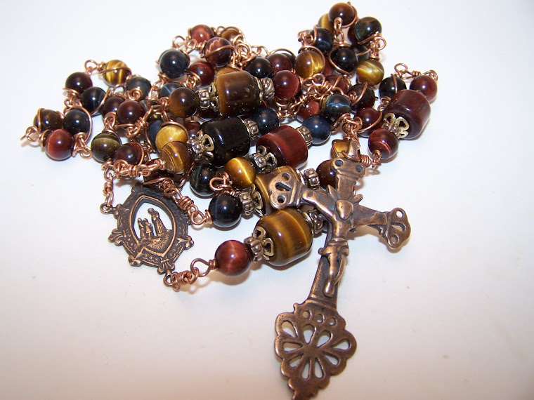 No. 119.  Rosary Of Our Lady Of Salette- NEWLY LISTED! Using multiple colors of Tiger Eye