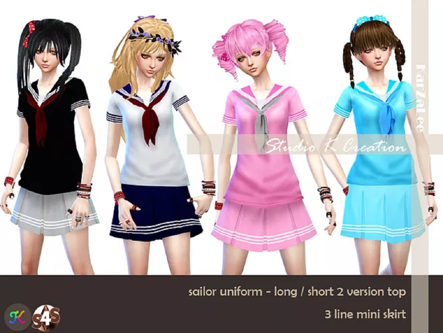 School Uniform The Sims 4 _ P2 SIMS4 Clove share Asia Tổng hợp Custom