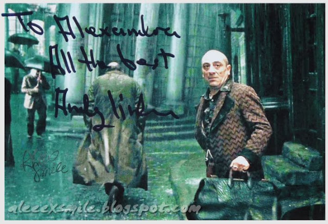 Andy Linden Mundungus Fletcher Autograf Harry Potter